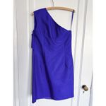 Reiss • Tamsin Dress one shoulder shift cocktail royal blue purple draped mini Photo 13