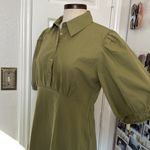 Ba&sh  Pamela puff sleeve cotton midi dress Photo 3