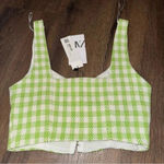 ZARA NWT  Corest Style Checkered Crop Top S Photo 4