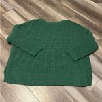 American Eagle Emerald Green Chunky Knit Sweater Photo 3
