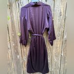 Natori Deep Purple Silky Long Robe Women’s Size Extra Small Photo 5