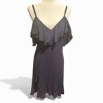 cupcakes & cashmere Navy Blue Ruffle Mini Wrap Dress 6 Photo 2