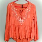 Massini   peach coral pink flowy dress top Medium! Photo 0