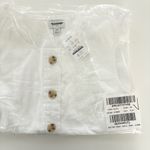 J.Crew NWT Linen-blend Button-front Shell Tank Top White Photo 4