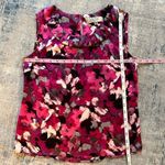 Kasper Semi Sheer Magenta Abstract Floral Watercolor Sleeveless Blouse Petite SM Pink Size undefined Photo 7