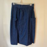 VINTAGE Ann Stevens New York Apron Skirt Size Small 26 inch waist Blue Photo 2