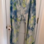 Aviator Nation 🌈 🌈 TIE DYE NEON YELLOW / BLUESWEATPANTS Photo 0