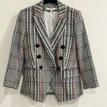 Veronica Beard Blazer, Houndstooth Dickey Plaid Jacket, Size 0 Photo 7