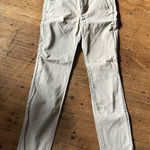 American Eagle  tan skinny 8 preppy flat front slacks Photo 0