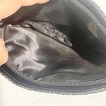 Giorgio Armani  Black Full ZIp Textured Domed Makeup Bag Photo 2