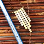 J.Crew  Long Necklace Gold Tone & Rhinestone Sparkle Photo 5