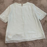 Ted Baker Sequin Top Women's Size 2 Light Blue Party Classy Minimalist Wedding Photo 5