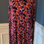 Fantastic Fawn Boutique Dress Floral Long Sleeve Shift Womens Small Navy Photo 2