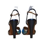 Veronica Beard  Olympia Quarter Strap Sandals Heels Blue Leather Ankle 41 Photo 5