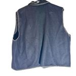 TanTrums Black Wool Blend Embroidered Vest XL Western Boho Button Front Folk Photo 2