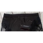 SheIn Black Satin & Lace Peek A Boo Mini Skirt Photo 11
