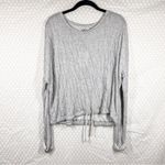 Barefoot Dreams  NWT Light Grey Crinkle Jersey Lounge Top Photo 1