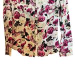 White House | Black Market Shirt Womens 4 Multicolor Floral Silk Button Up Blouse Photo 4