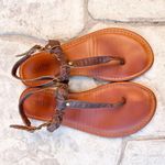 Cathy Jean Dark Brown Braided Sandals Photo 1