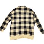 Loft Sweater Womens Size L Tan Black Checkered Plaid Knit Mock Neck Ann Taylor Photo 3