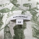 We Wore What  White Green Shortalls Overalls Women’s Small Photo 2