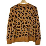 Old Navy Brown Cozy Leopard Print Crewneck Sweater S Photo 2