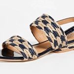 Tory Burch  Lola Flat Sandal Woven Nautical 7 Blue Photo 2