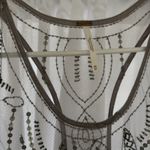 Free People  Dress Womens Size XS Verona Mini Dress Sheer Beaded Gray Slip Photo 5