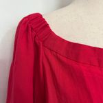 Greylin Greyln Off Shoulder Womens Top Size Medium Red Crochet Elbow Length Tie 61T4898 Photo 4