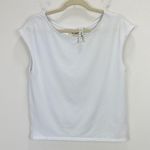 Madewell  Scoopneck Cap Sleeve Tee Top Cotton Stretch Jersey White Basics XL NWT Photo 4