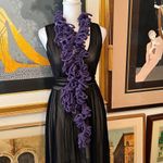 Brand new hand crocheted beautiful purple Boa scarf Photo 1