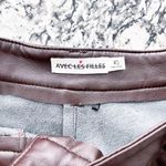 Avec Les Filles  Brown Faux Leather Straight Leg Pants Photo 8