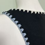 Carbon 38  black high neck whipstitch crop top Photo 3