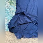 Victoria's Secret Victoria’s Secret navy blue lace trim short nightgown, size large Photo 2