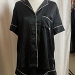 Victoria's Secret Women's  Black Pink Satin Pajama Set S Top M Bottoms Photo 0