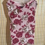 Talbots Pink Red Brown Large Roses Floral Sleeveless 100% Silk Tank Top 14 Photo 13