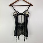 Victoria's Secret Lace & Mesh Bustier Black White Size 34B Photo 6