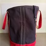 Lands' End Vintage Lands’ End Extra Large Canvas Pocket Tote Navy Red Organizer XL Pockets Photo 2