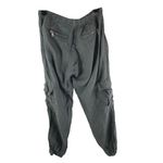 BLANK NYC Womens Jogger Pants Linen Zip Pockets Pull On Drawstring Gray 24 Photo 1