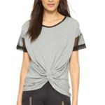 Michi Farfella Grey Twist Short Sleeve Shirt Size Small Photo 0