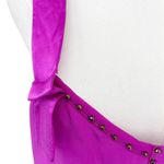 Diane Von Furstenberg  Carl Top Fuchsia Pink Beaded Y2K Silk Blouse Size 8 Photo 8