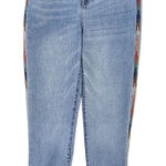 Knox Rose Boho Skinny Jeans with Multicolor Embroidered Stripes Size 2 Photo 0