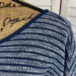Lou & grey Striped Knit Tunic Pullover Top Blue Large Photo 4