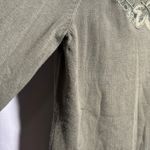 Fair Lady Green Sweater Top Fairy Core Boho Semi Sheer Leaf Embroidered Artsy M Size 6 Photo 6