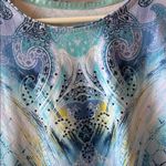 Allison Daley  Elegant Blue Paisley Women's Top large Photo 1
