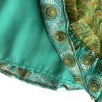 Coldwater Creek  Silk Maxi Skirt Size S Green Sequin Forest Fairy Goblin Boho Y2K Photo 4