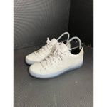 P448  Sneakers White Leather Sneaker Blue Sole‎ Womens Shoes Size 37 US 7 Photo 8