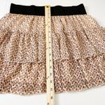Y2K Deb Mini Skirt Womens Large Boho Chic Cottagecore Vintage Floral Ruffled Tan Photo 5