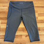 Under Armour  Women's XXL HeatGear‎ Compression Capri Shorts Gray Plus Size Photo 0