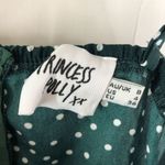 Princess Polly  Caesura Mini Dress Side Tie Ruffle Polka Dot Green White 4 Photo 2